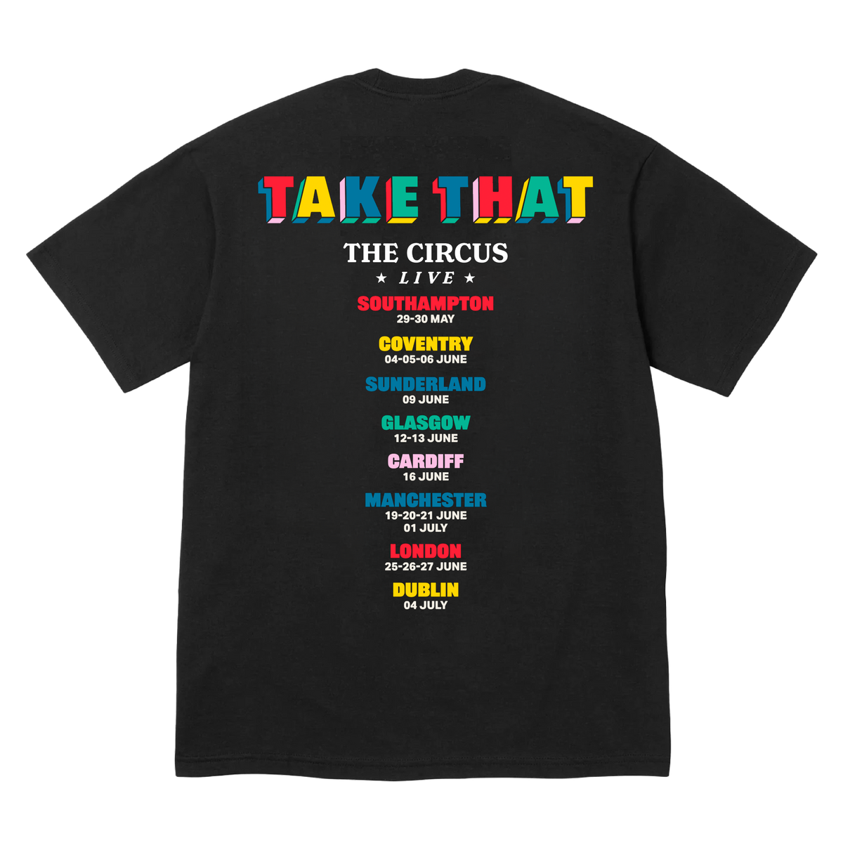 The Circus Live Tour Photo Dates Tee