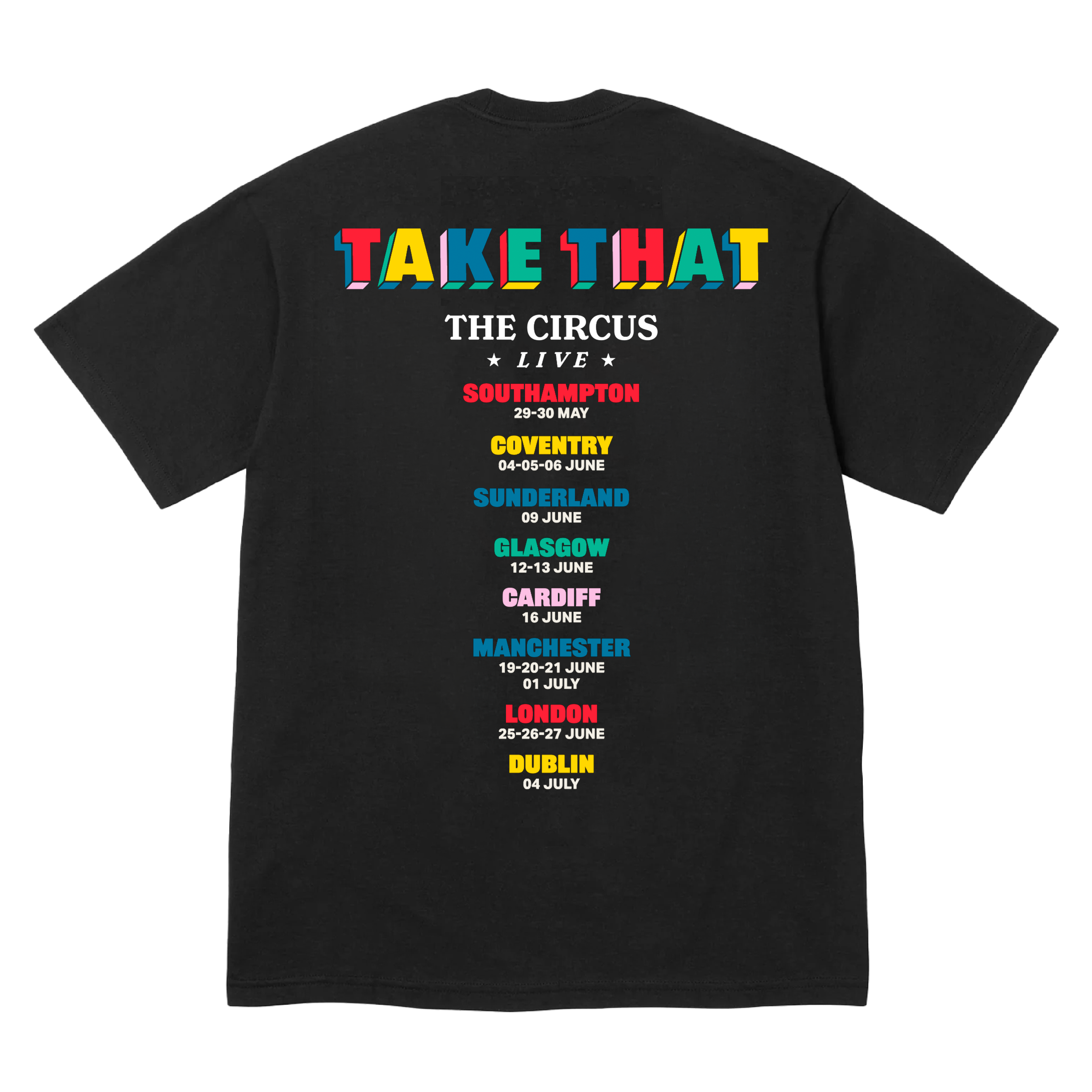 The Circus Live Tour Photo Dates Tee