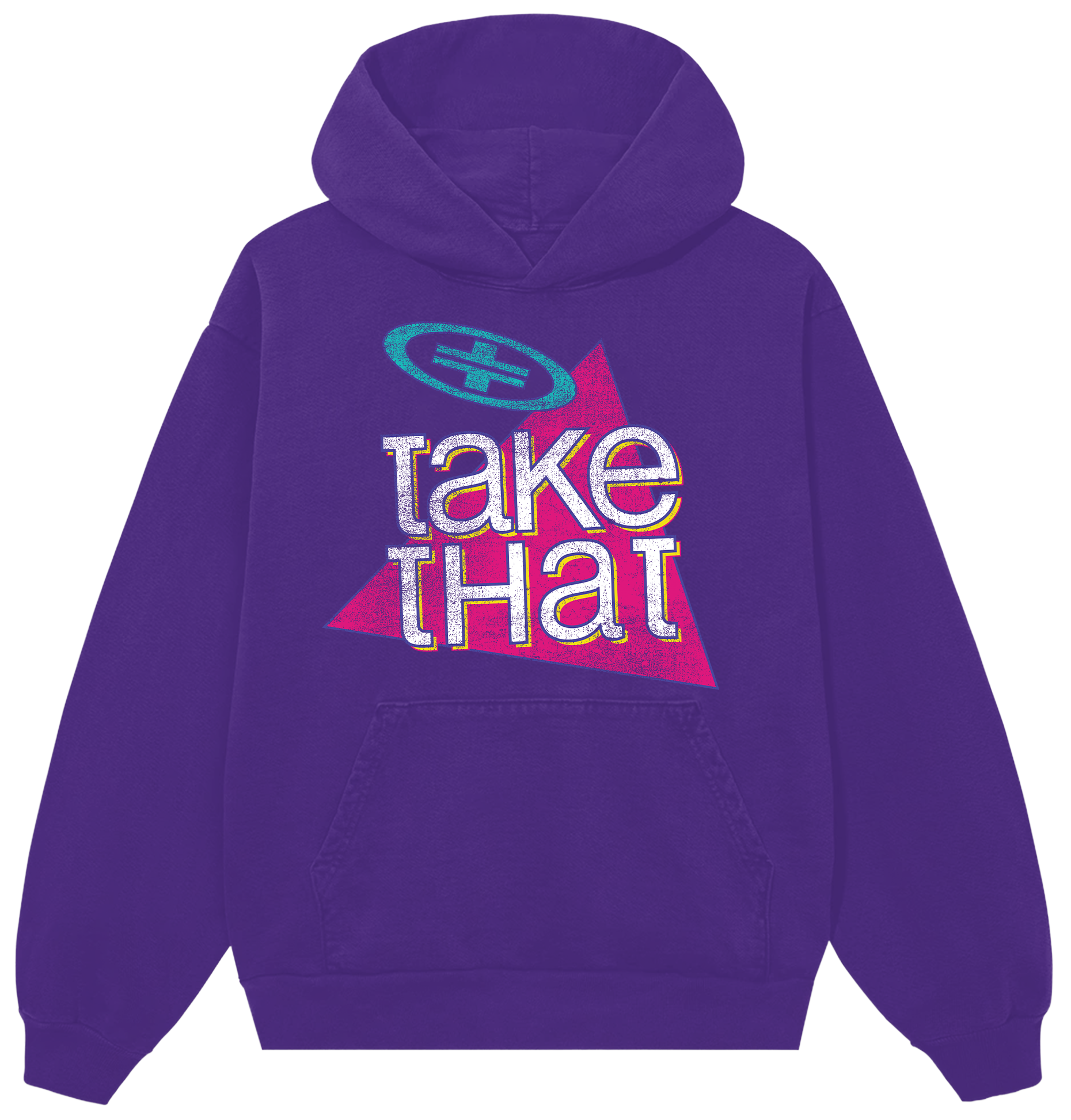 90's Triangle Logo Purple Hoodie